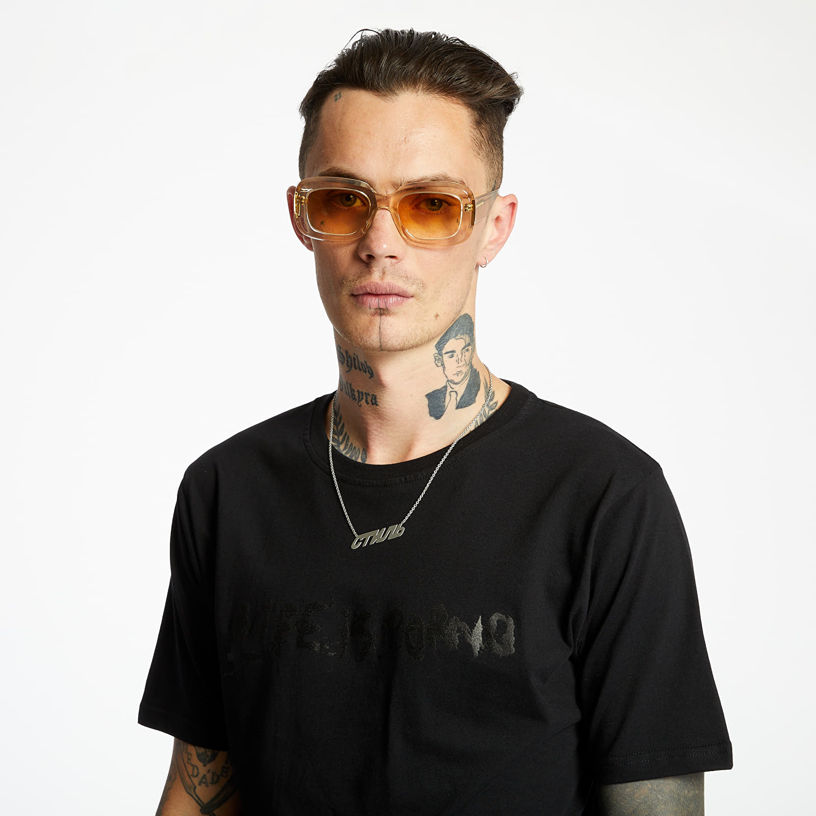 Trička LIFE IS PORNO Double Tee Black