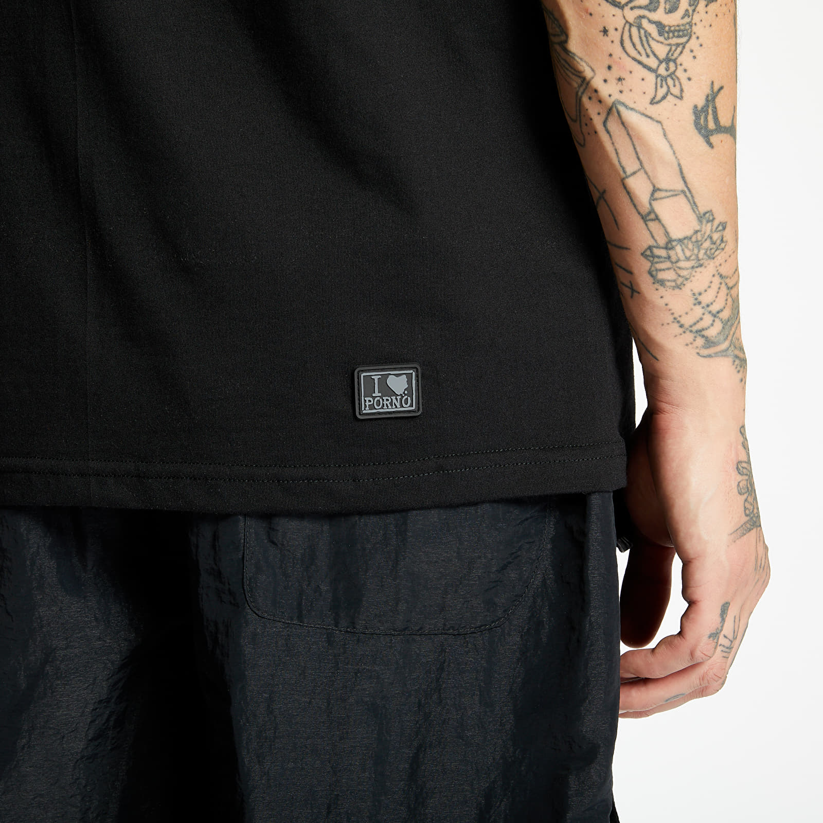 Trička LIFE IS PORNO Double Tee Black