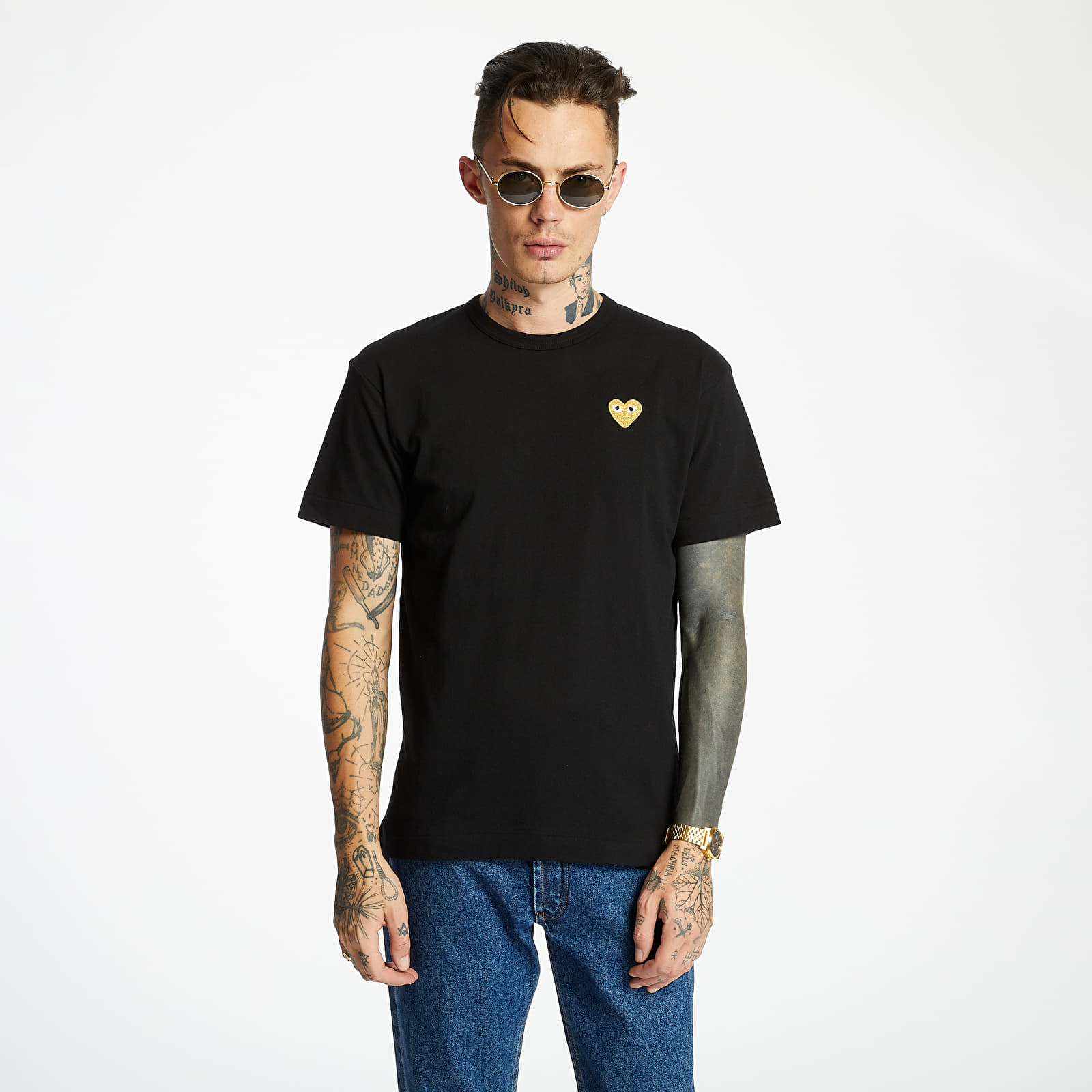 T-Shirts Comme des Garçons PLAY Tee UNISEX Black/ Gold