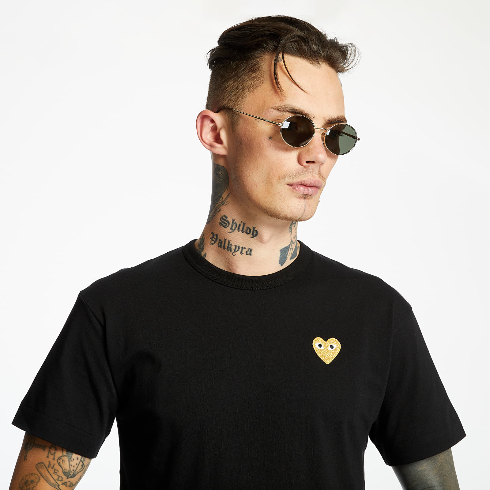 T-Shirts Comme des Garçons PLAY Tee UNISEX Black/ Gold