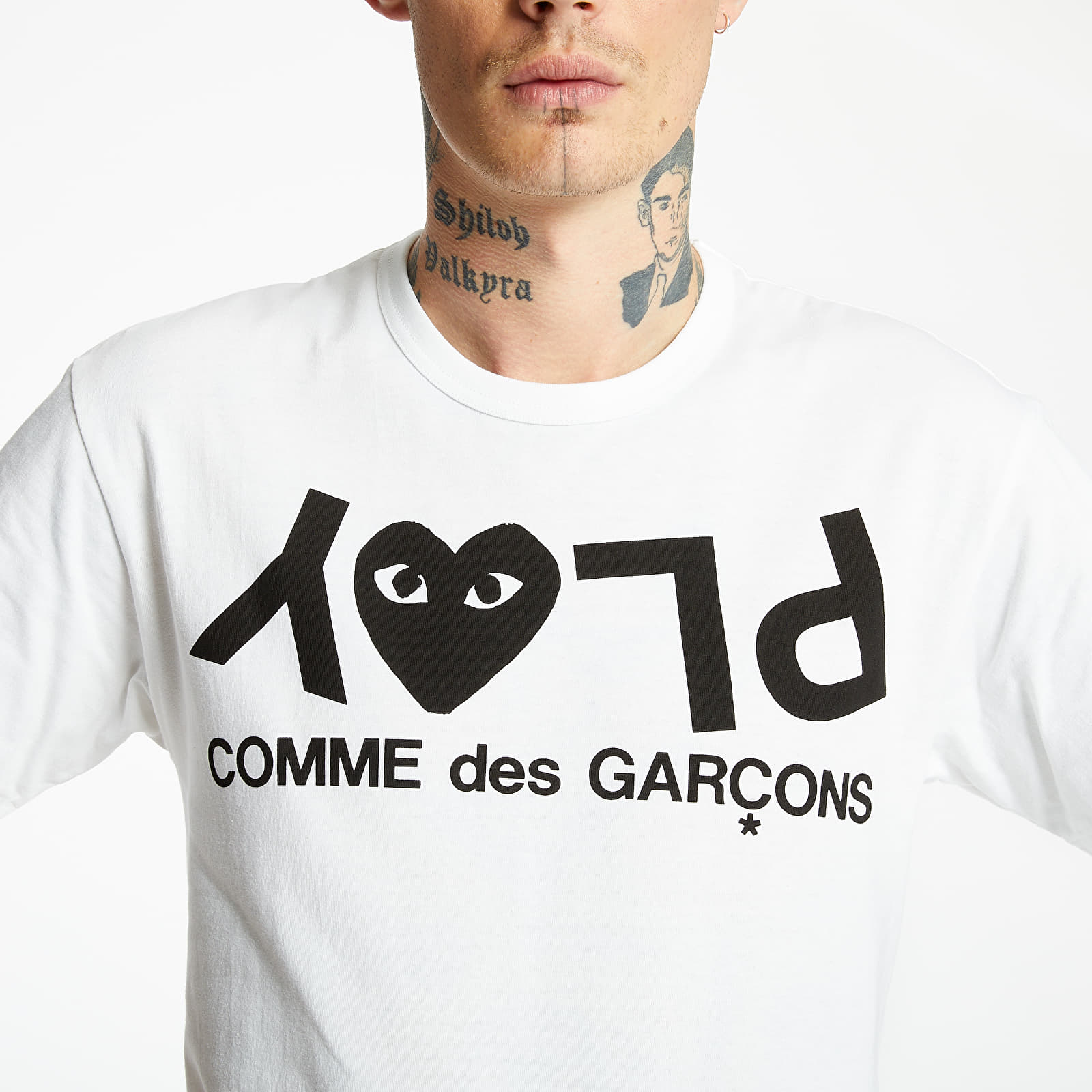 Trička Comme des Garçons Play Tee White/ Black