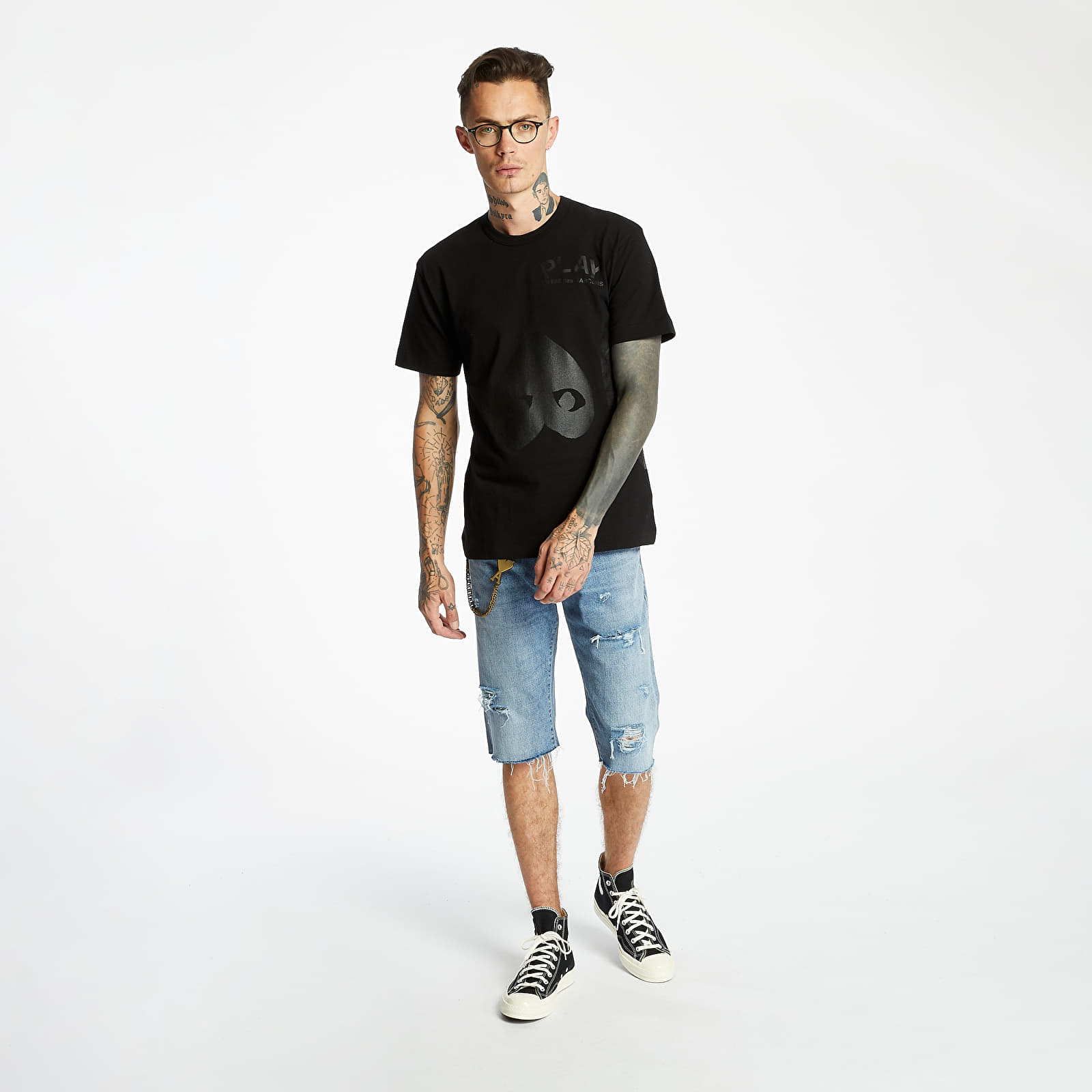 Koszulki Comme des Garçons PLAY Tee Black