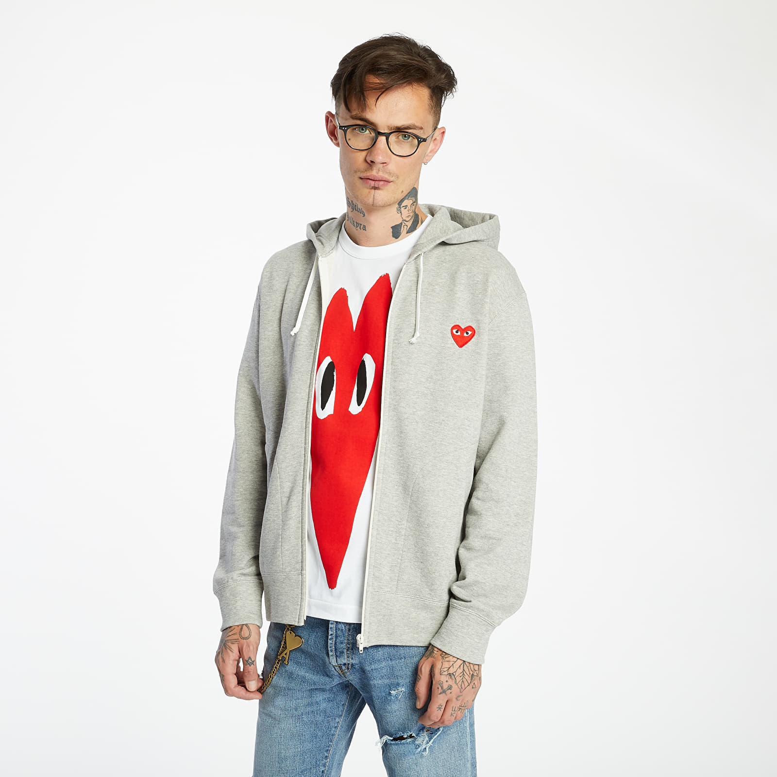 Comme des garcons best sale play full zip hoody