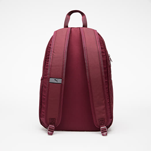 Backpacks Puma Phase Backpack Burgundy Silver Logo Footshop