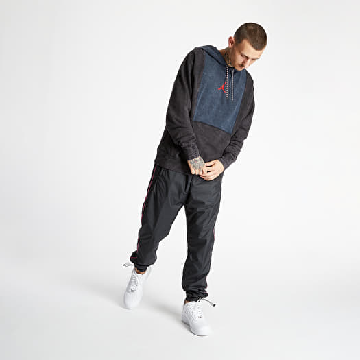 Hoodies and sweatshirts Jordan Legacy 1 Hoodie Black Dark Obsidian University Red Footshop