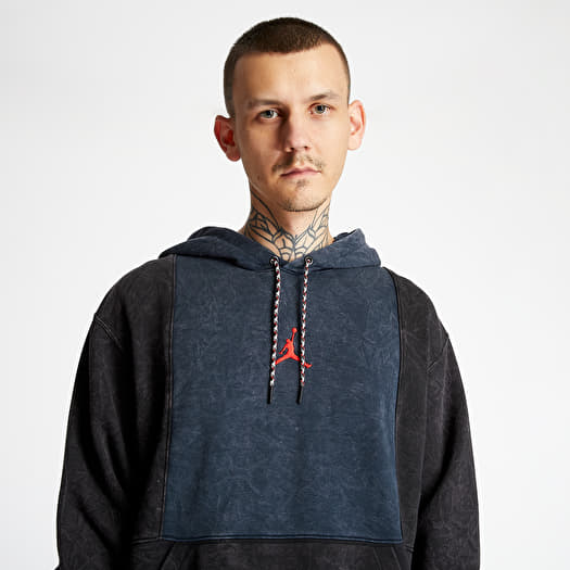 Hoodies and sweatshirts Jordan Legacy 1 Hoodie Black Dark Obsidian University Red Footshop