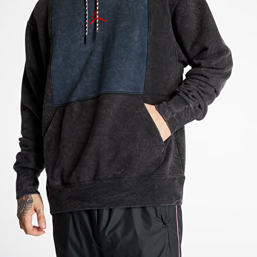 Hoodies and sweatshirts Jordan Legacy 1 Hoodie Black Dark Obsidian University Red Footshop