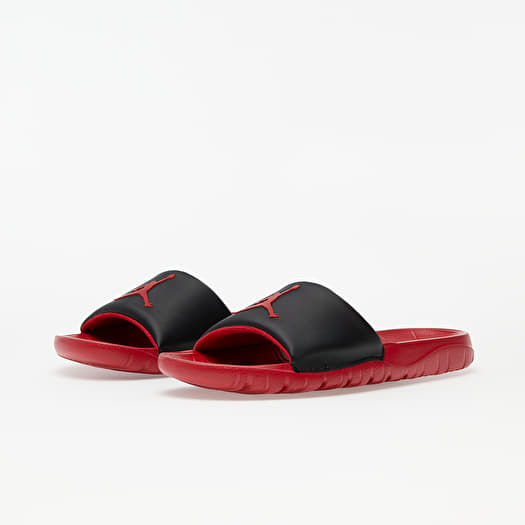 jordan break slide black red
