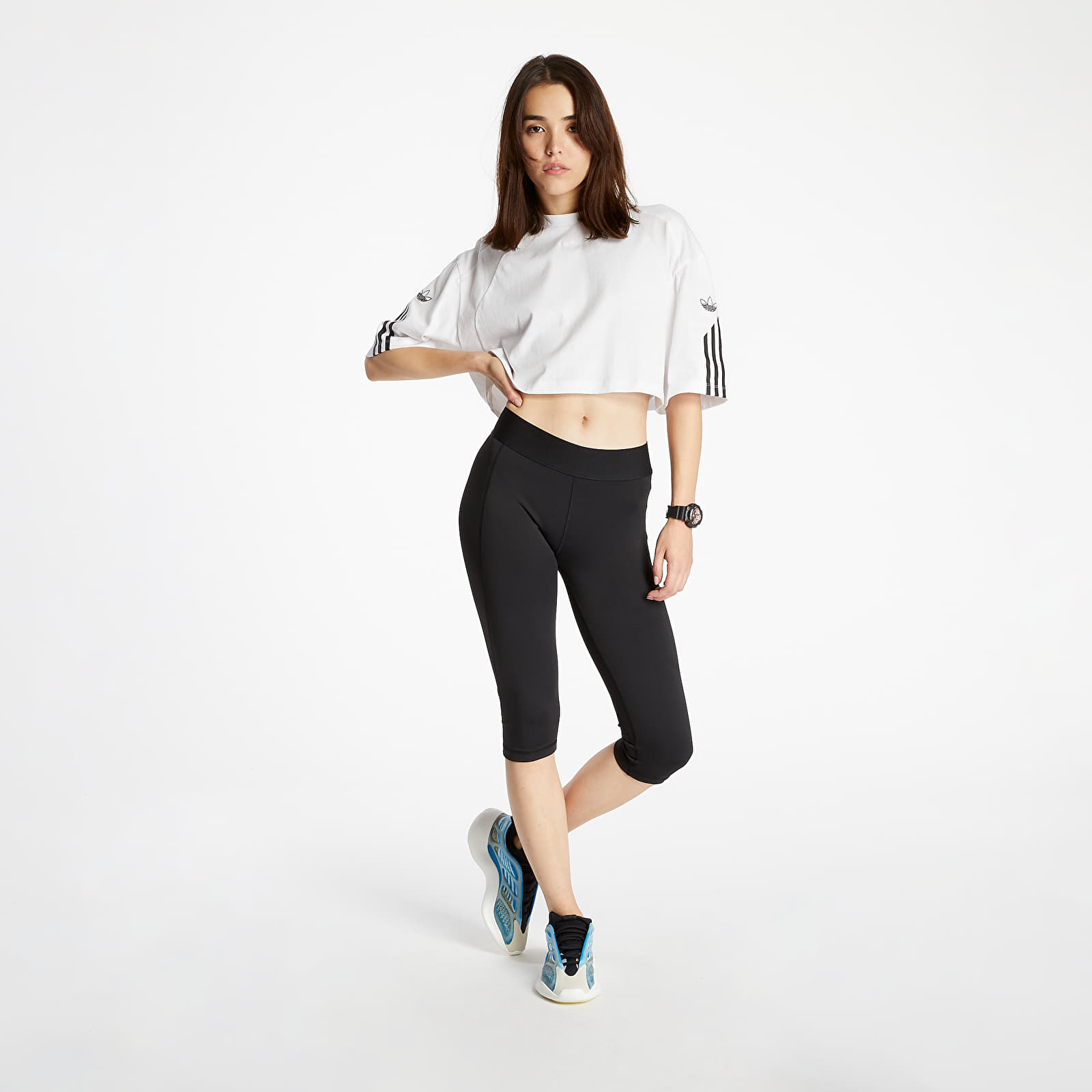 Nadrágok adidas Alphaskin Capri Leggins Black