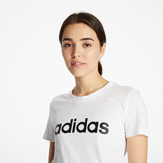 Adidas essentials linear slim tee store