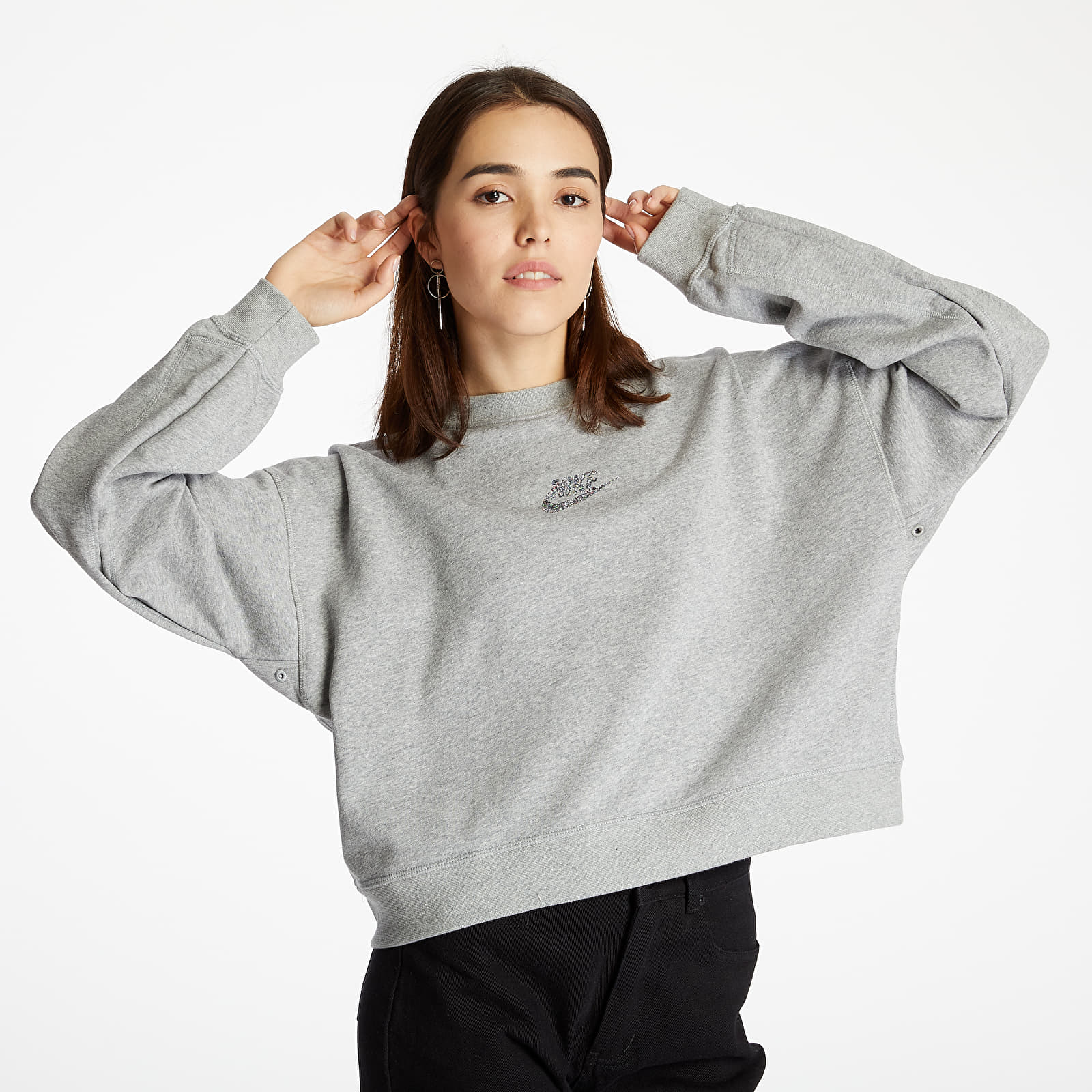 Hoodies and sweatshirts Nike Sportswear Crewneck Dk Grey Heather/ Multi Color