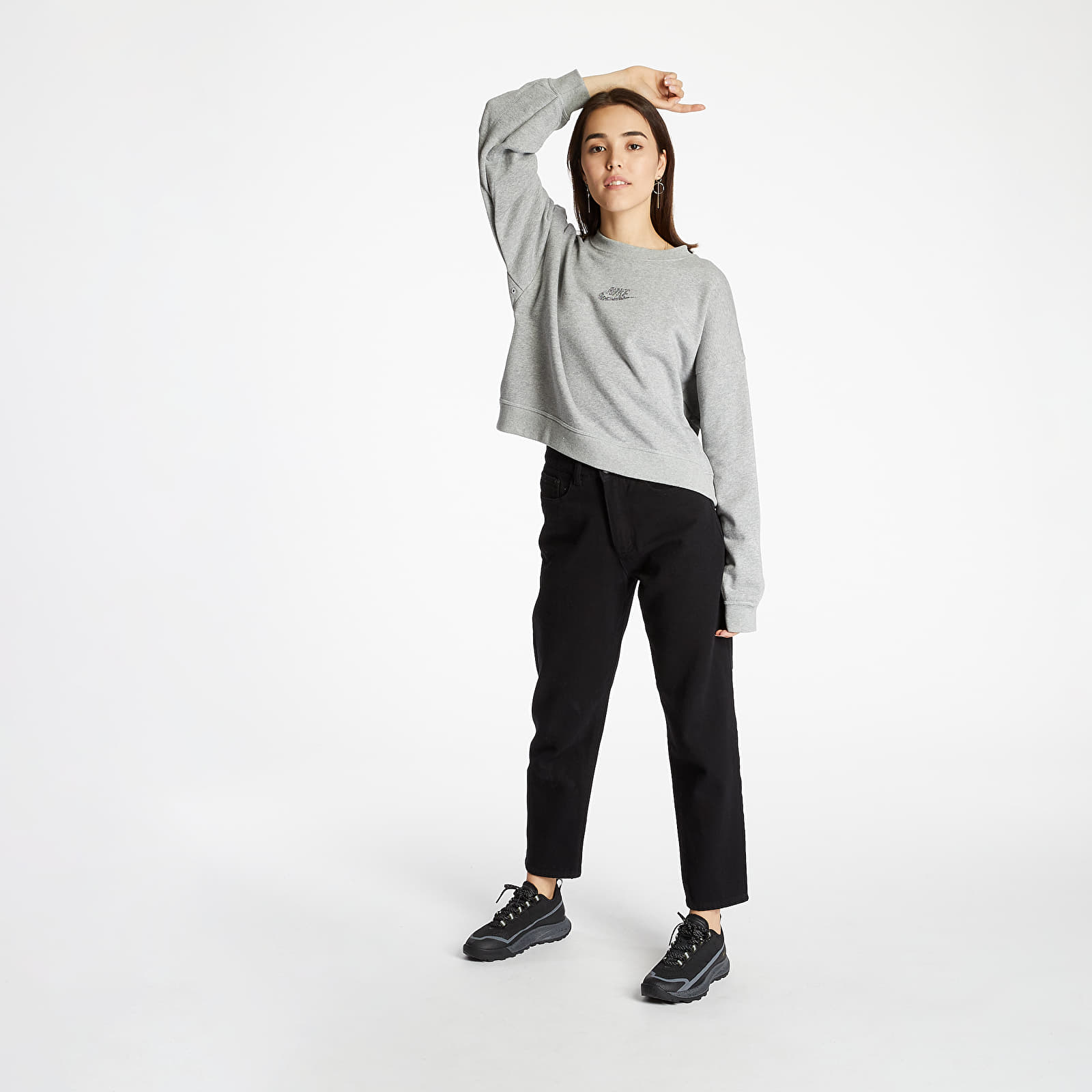 Džemperiai su gobtuvais ir džemperiai Nike Sportswear Crewneck Dk Grey Heather/ Multi Color