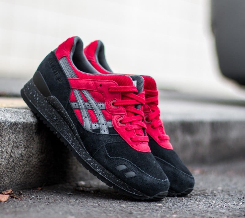 Asics gel lyte 3 red black white discount