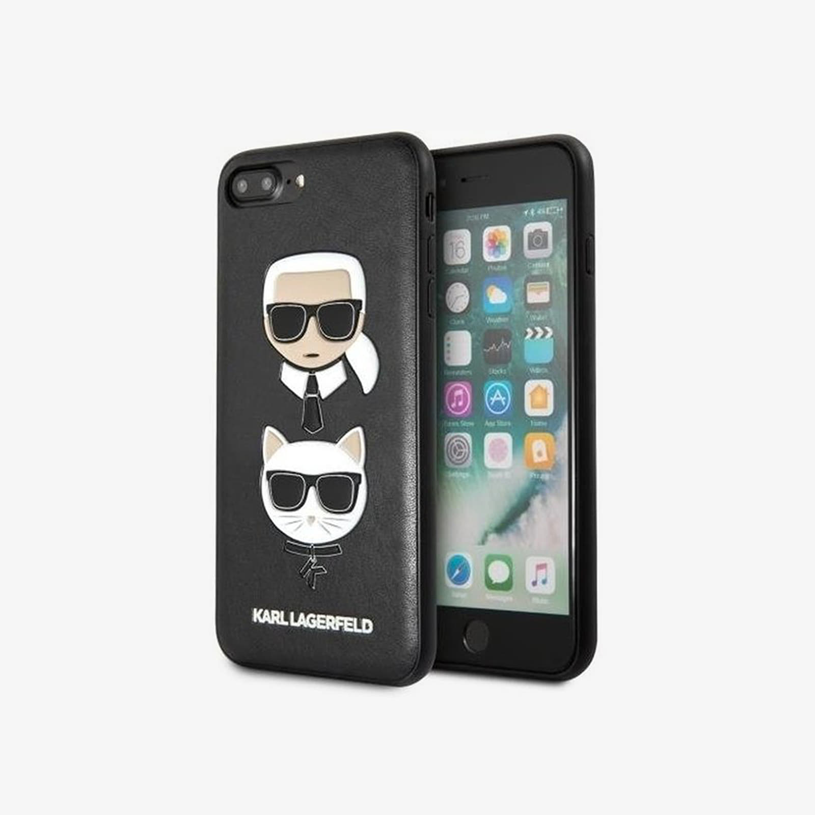 Dodatki Karl Lagerfeld Karl and Choupette iPhone 7/8 Plus Case Black