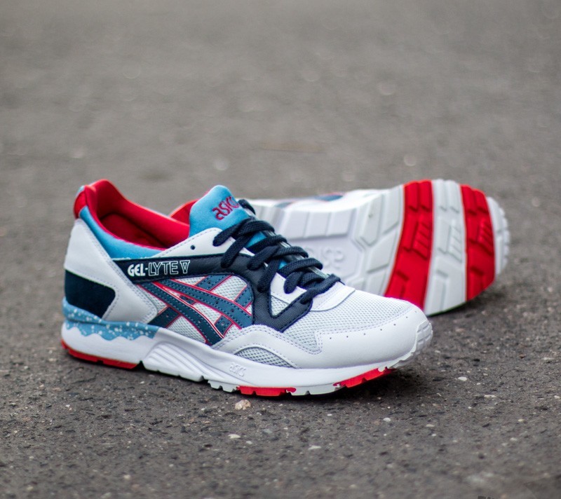 Damen Sneaker und Schuhe Asics Gel Lyte V Soft Grey/ Navy