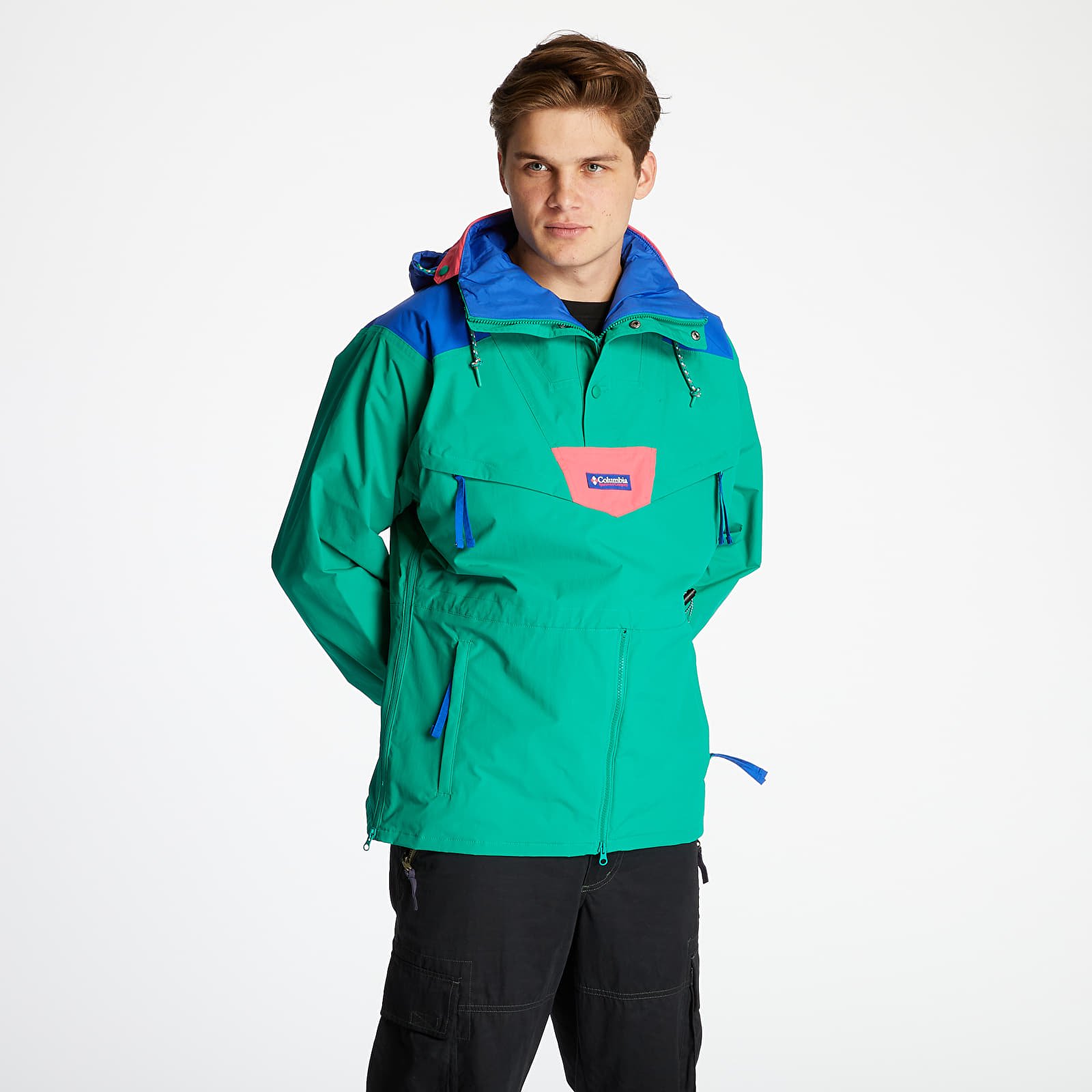 Chaquetas Columbia Monashee Anorak Emerald Green/ Lapis Blue/ Brt Geranm