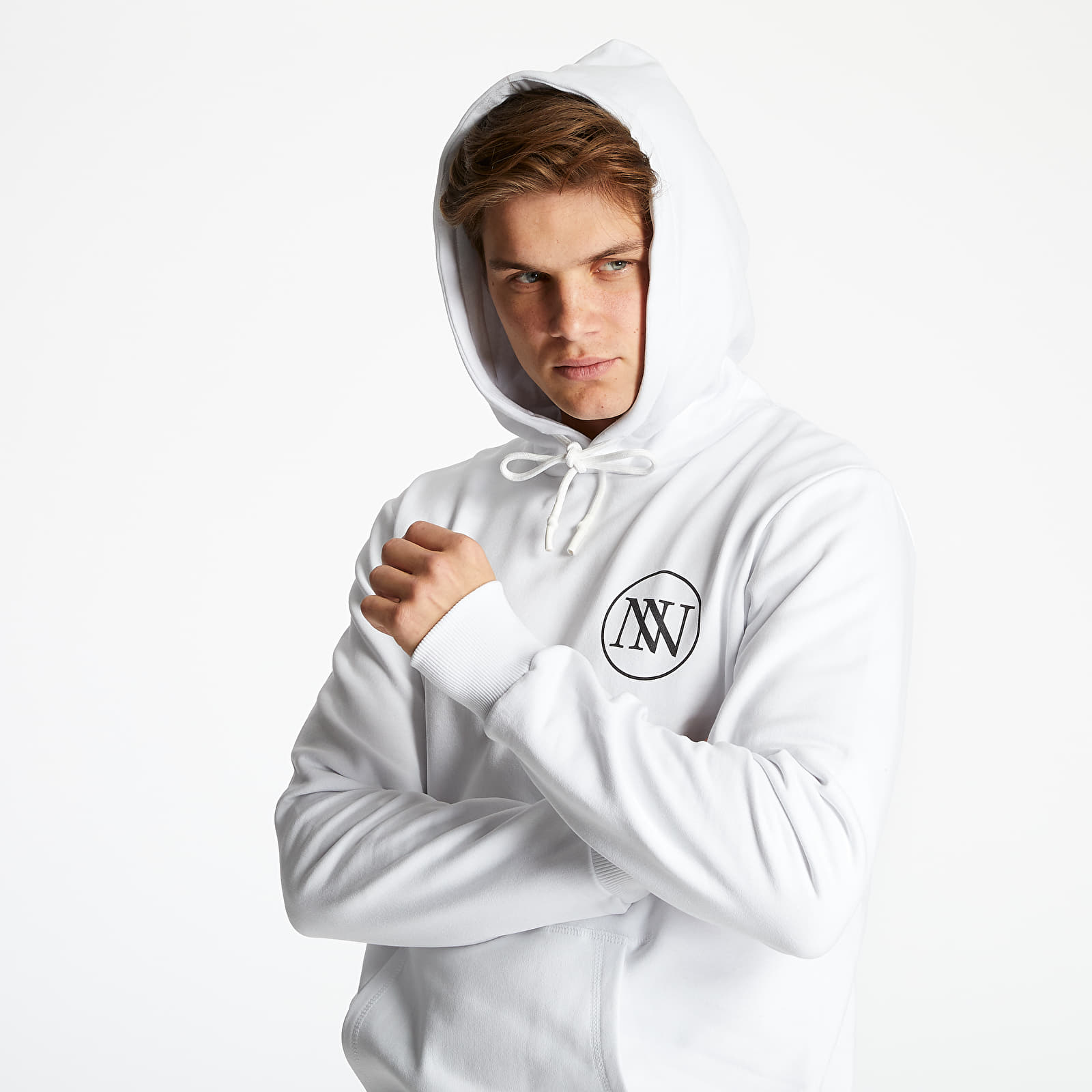 Mikiny Kangaroos x INAN Hoodie White
