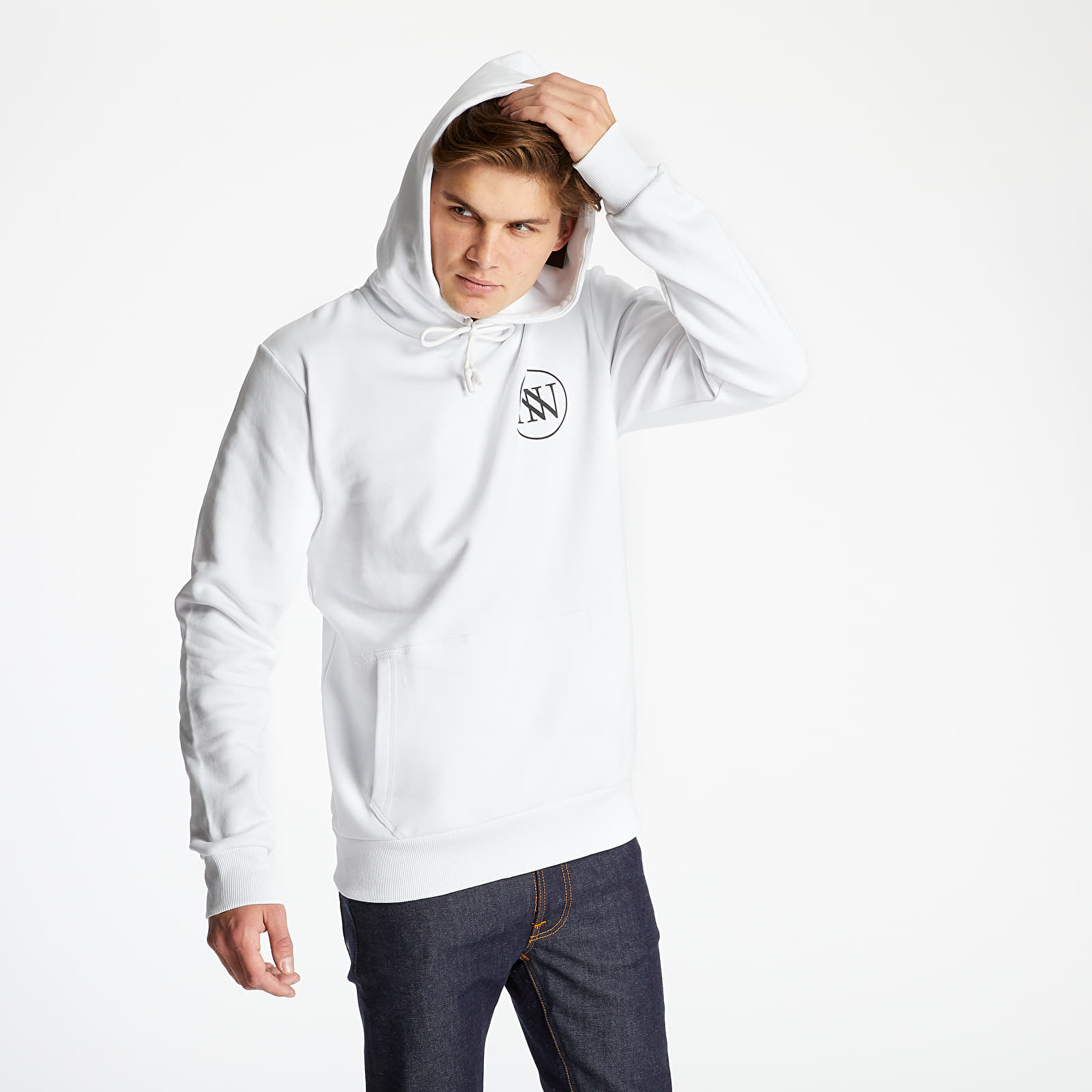 Mikiny Kangaroos x INAN Hoodie White