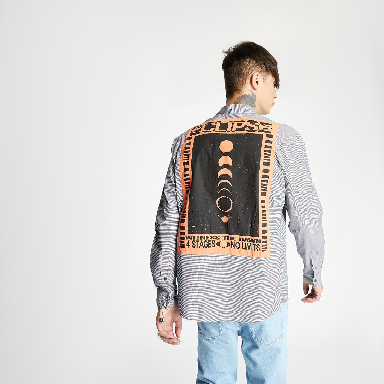 Camisas McQ Relaxed Printed Patched Shirt OXFORD
