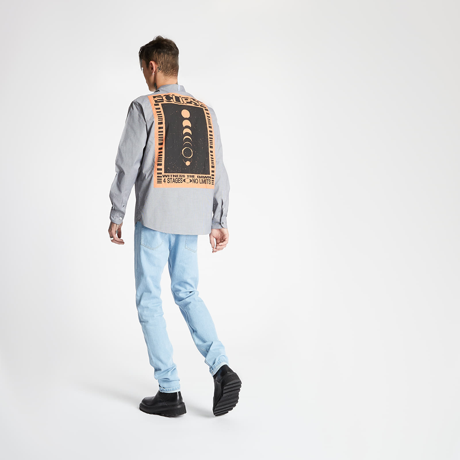 Camisas McQ Relaxed Printed Patched Shirt OXFORD