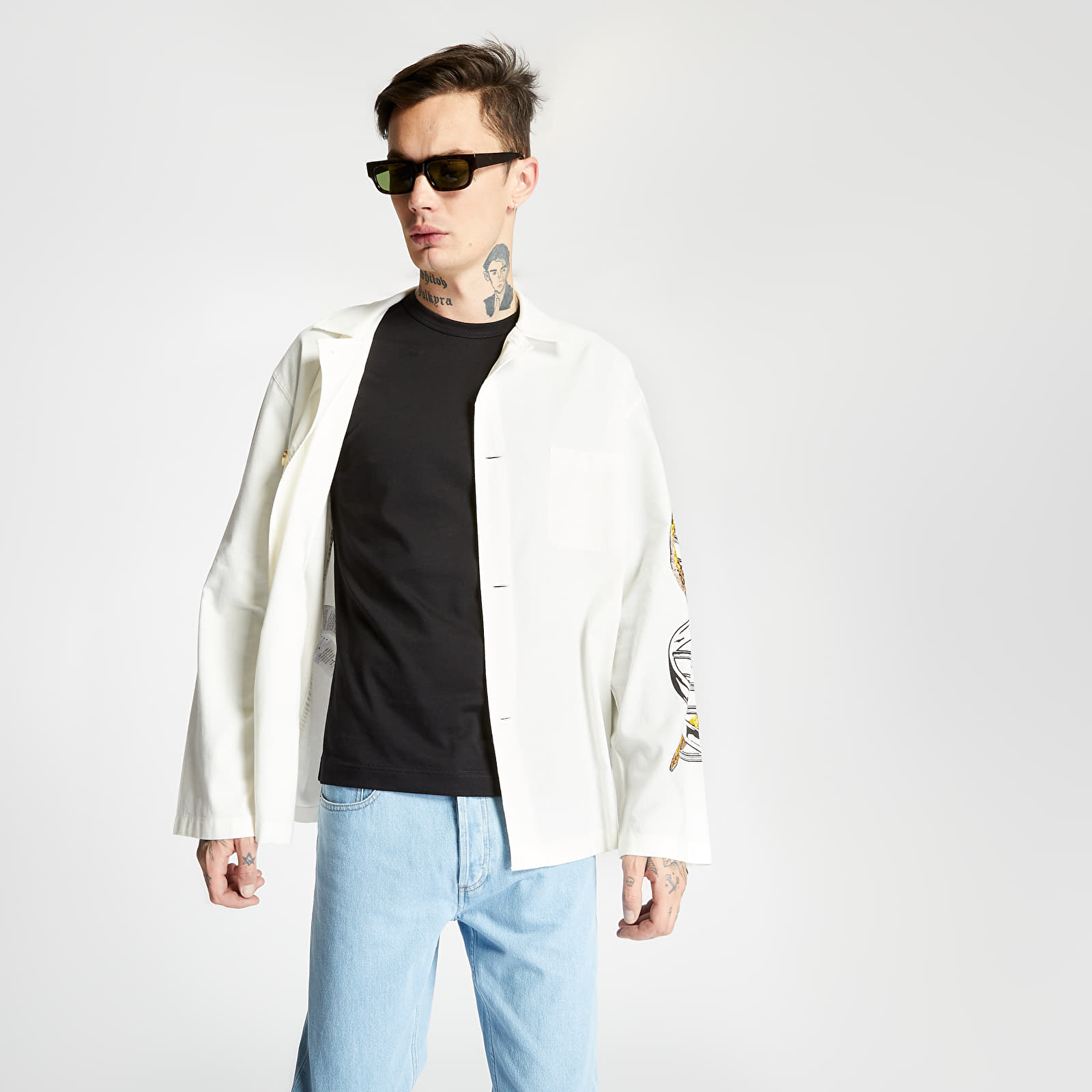 Košele McQ Jacket Shirt White