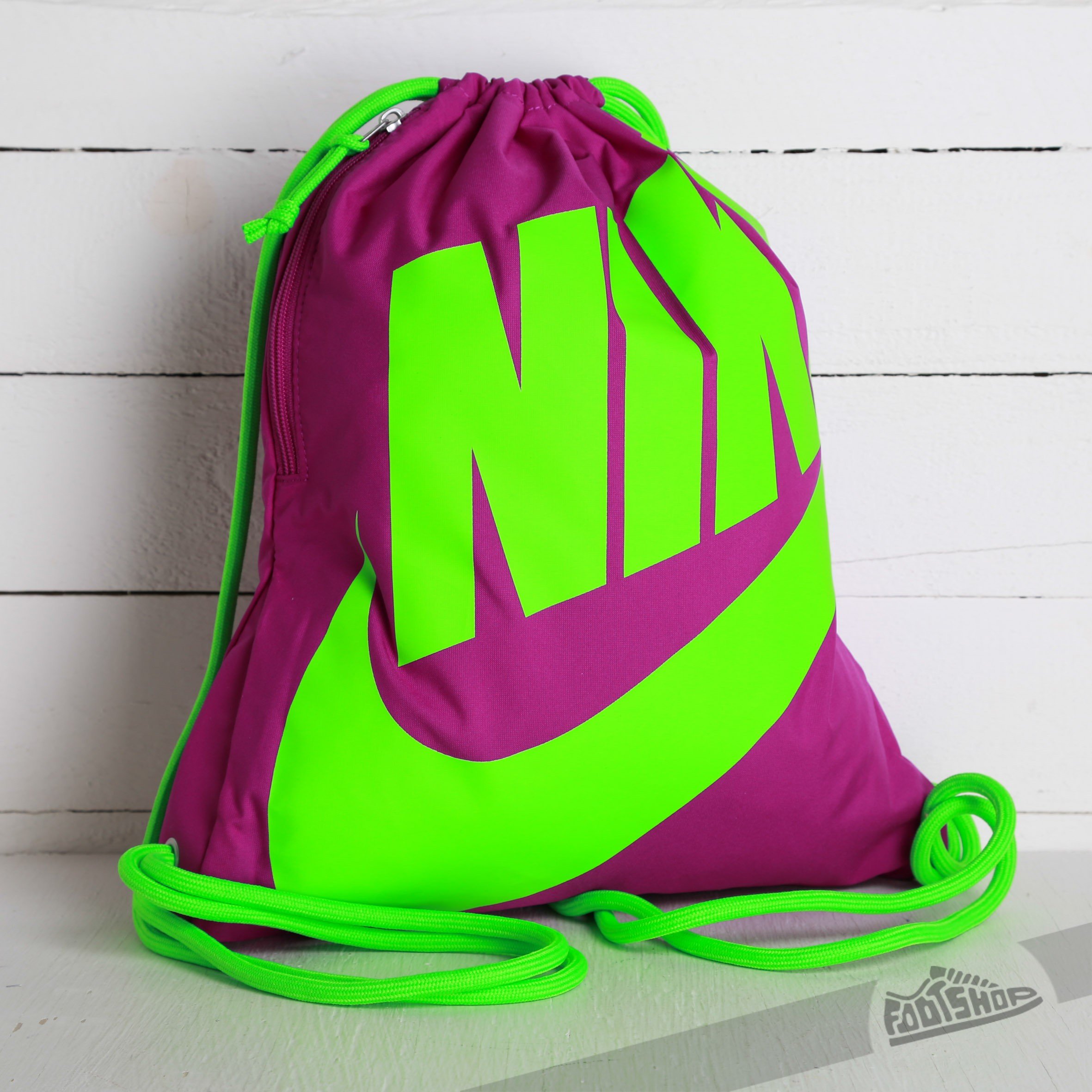 Sporttasche Nike Heritage Gymsack Purple Neon Green Footshop