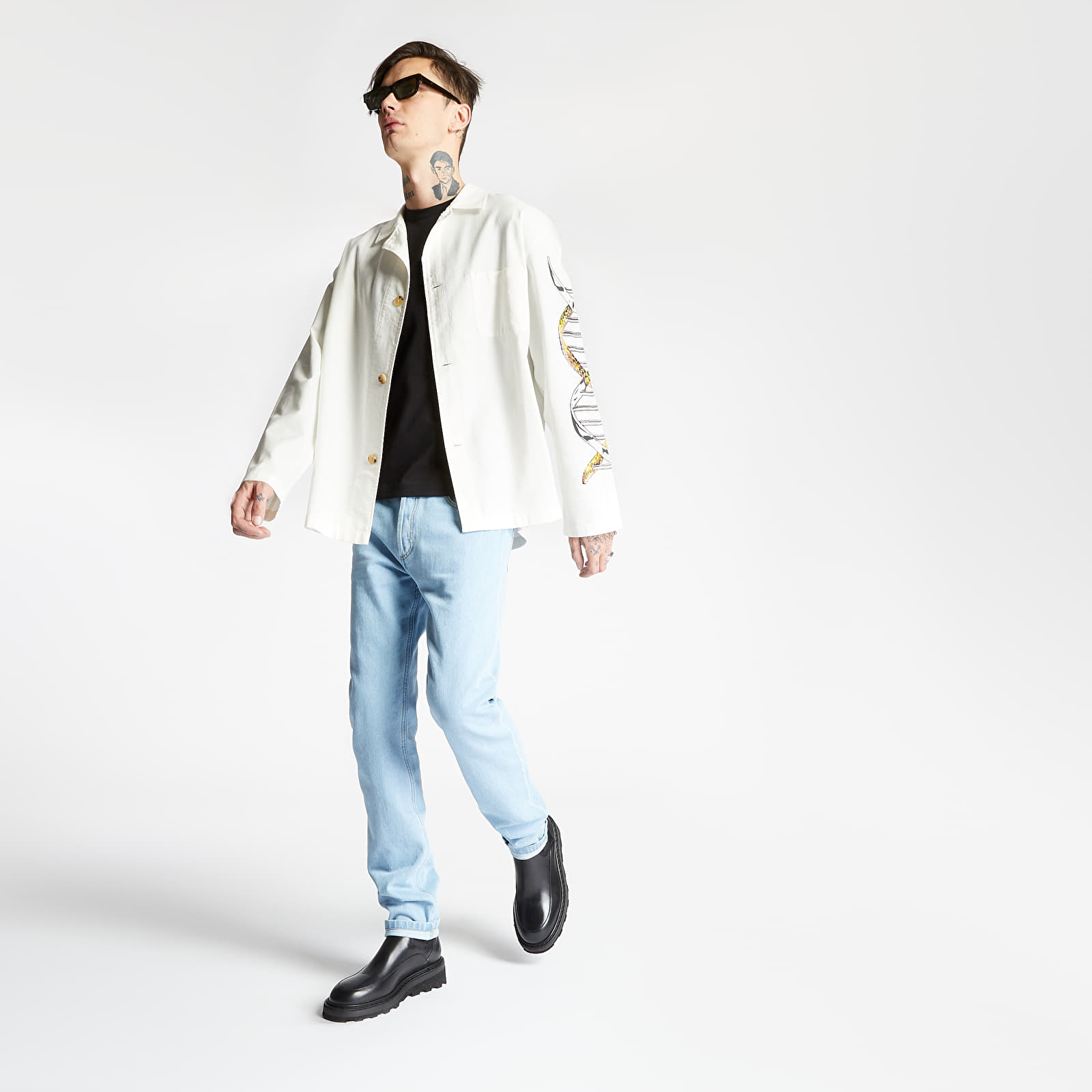 Košele McQ Jacket Shirt White