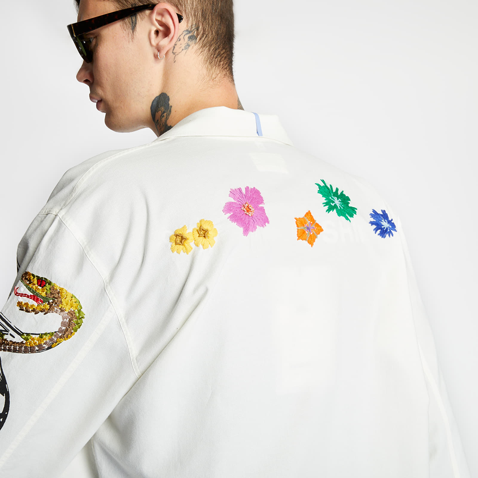 Košele McQ Jacket Shirt White