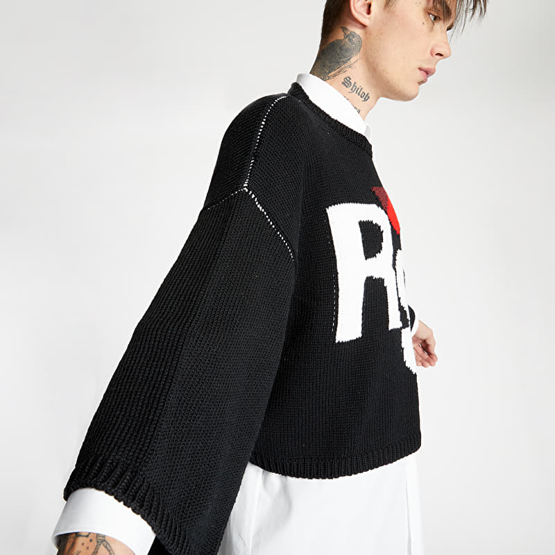 RAF SIMONS Oversized RS Sweater Black | Footshop
