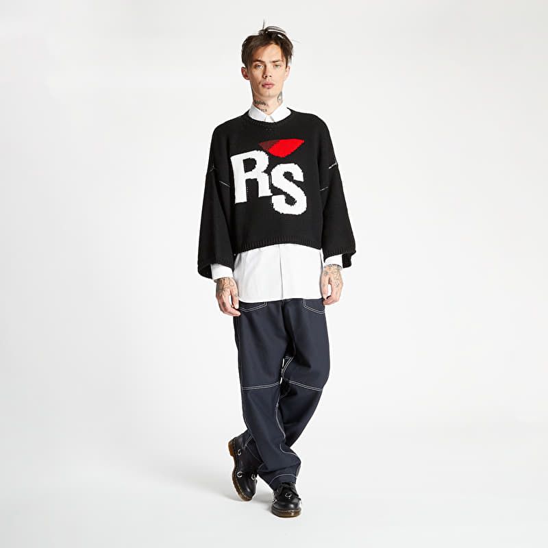 RAF SIMONS Oversized RS Sweater Black | Footshop