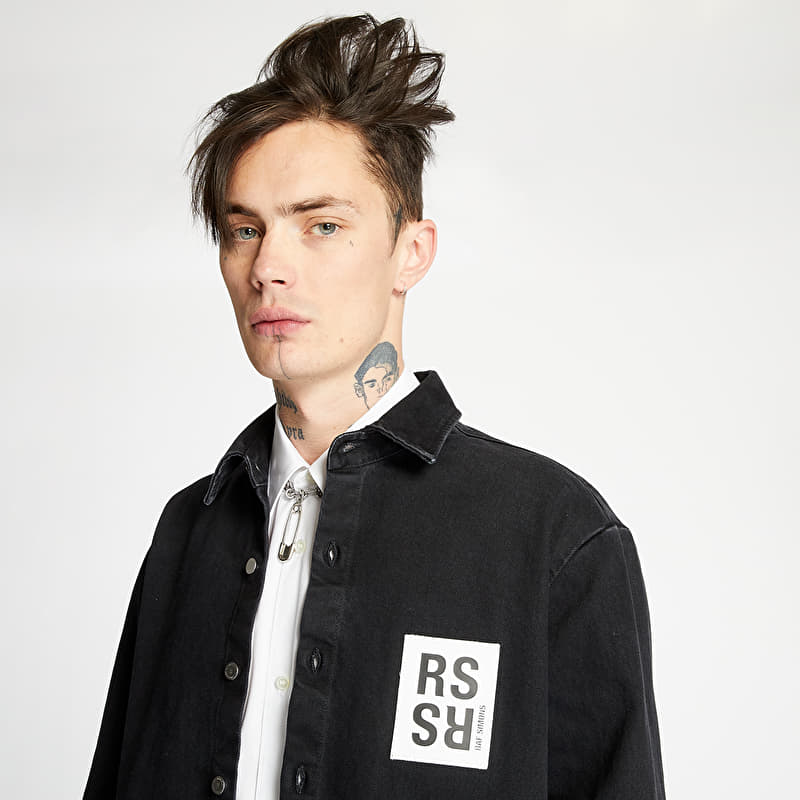RAF SIMONS Slim Fit Denim Shirt Black | Footshop