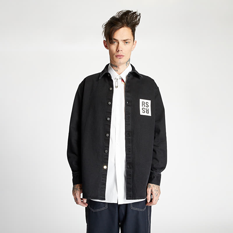 RAF SIMONS Slim Fit Denim Shirt Black | Footshop