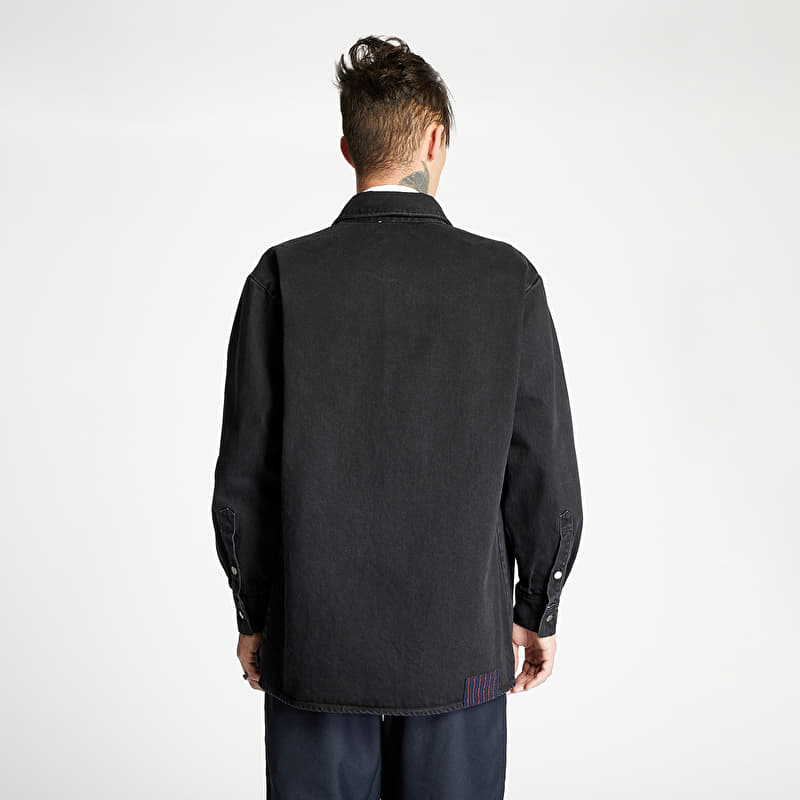 RAF SIMONS Slim Fit Denim Shirt Black | Footshop