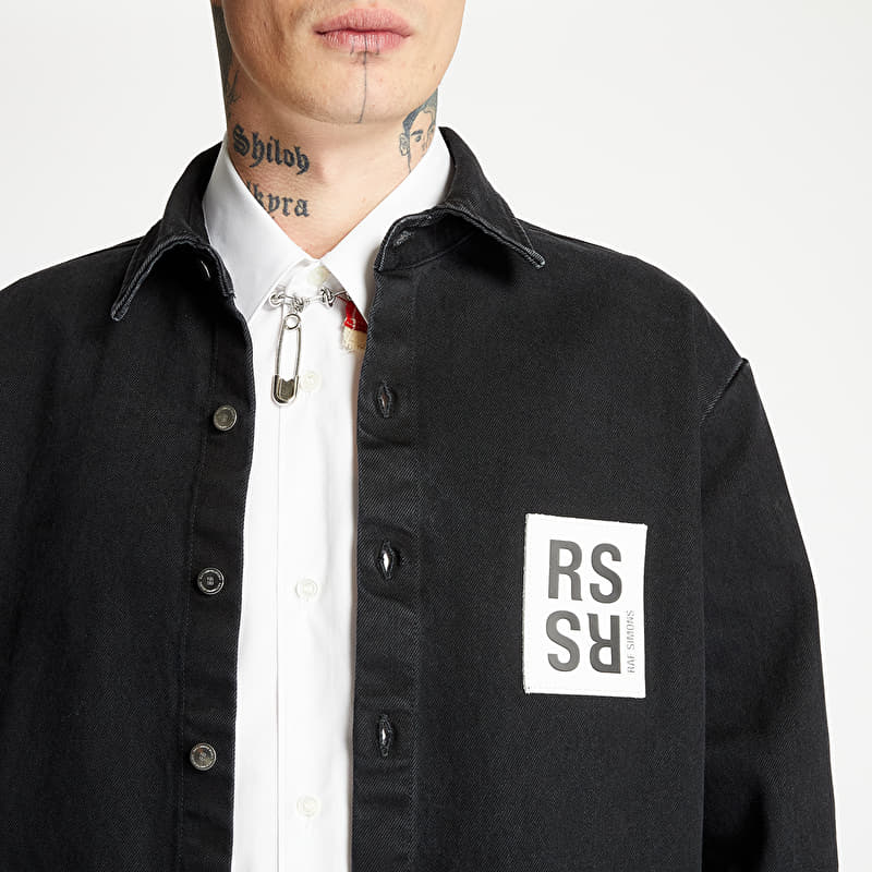 RAF SIMONS Slim Fit Denim Shirt Black | Footshop