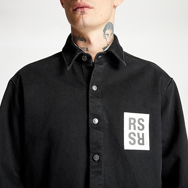 RAF SIMONS Slim Fit Denim Shirt Black | Footshop