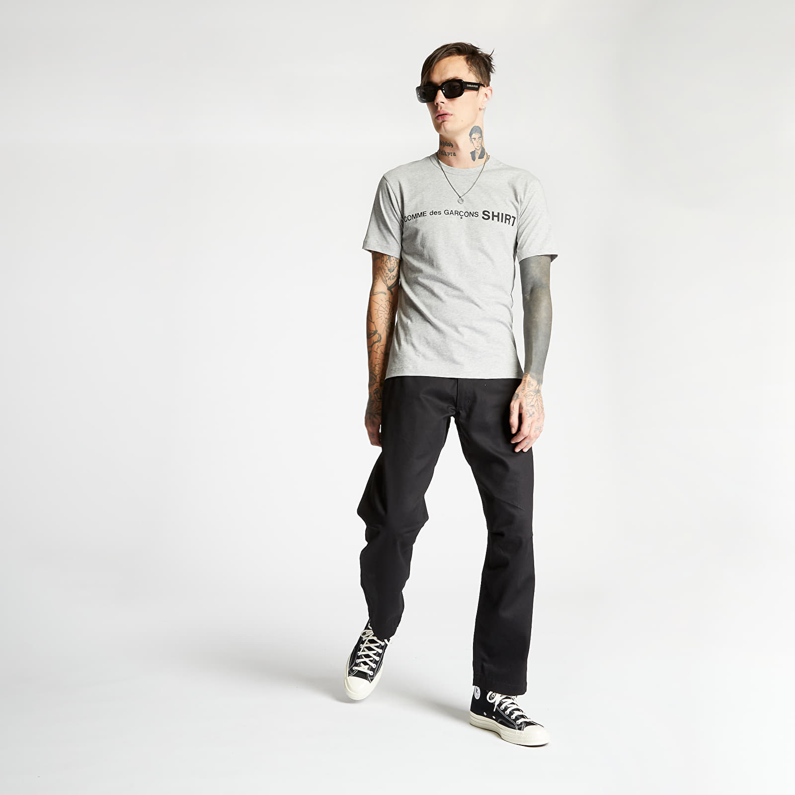 Spodnie Comme des Garcons SHIRT Twill Engineered Pants Black