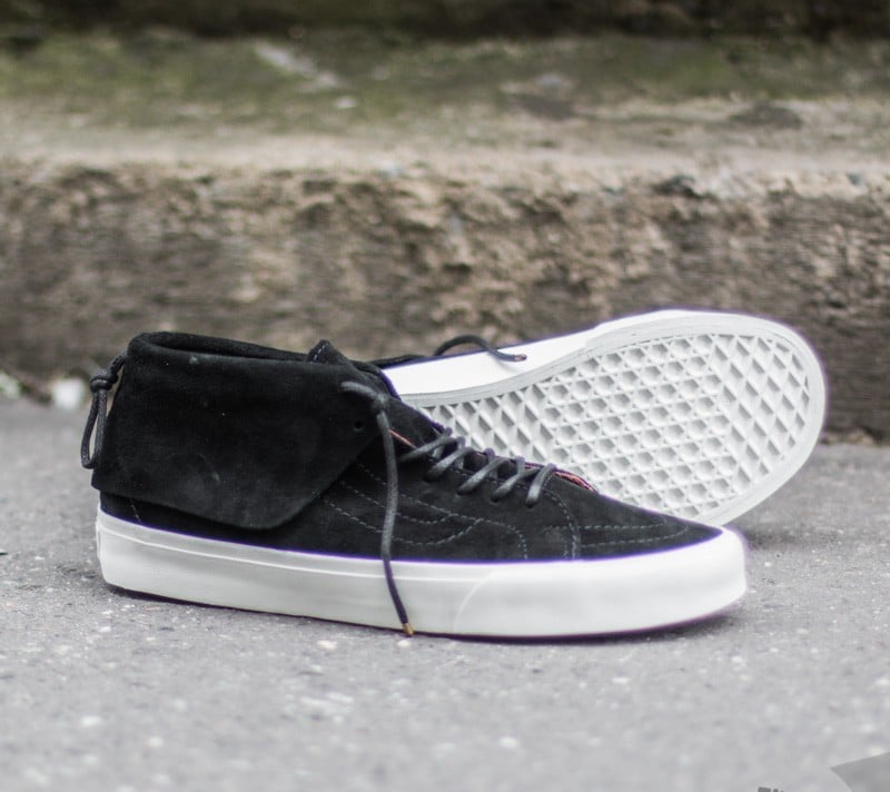 Herresko Vans Sk8 Mid Moc California Pig Suede Black/ Black