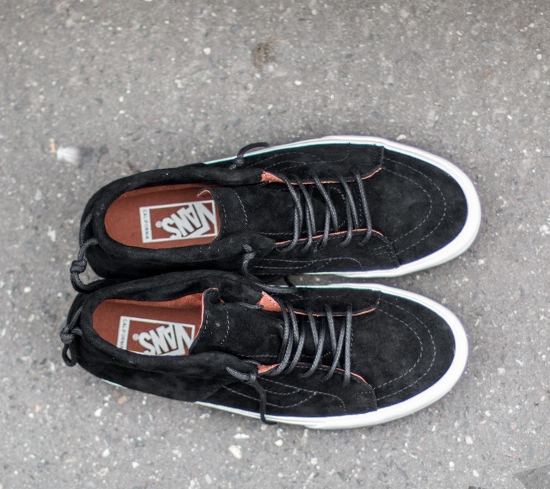 Manner Vans Sk8 Mid Moc California Pig Suede Black Black Footshop