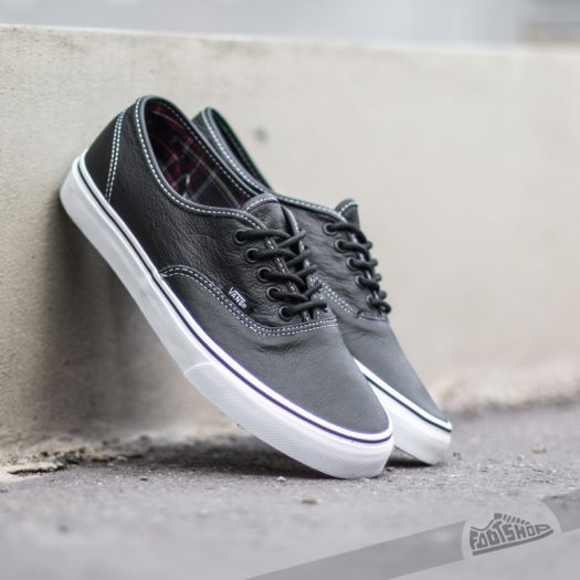 Men s shoes Vans Authentic Leather Black Plaid Footshop