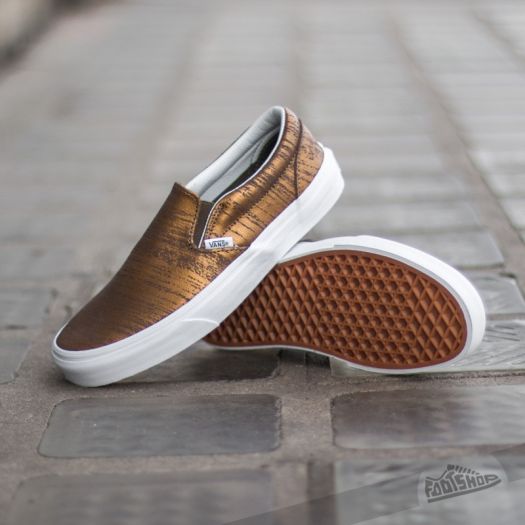 Metallic gold vans top