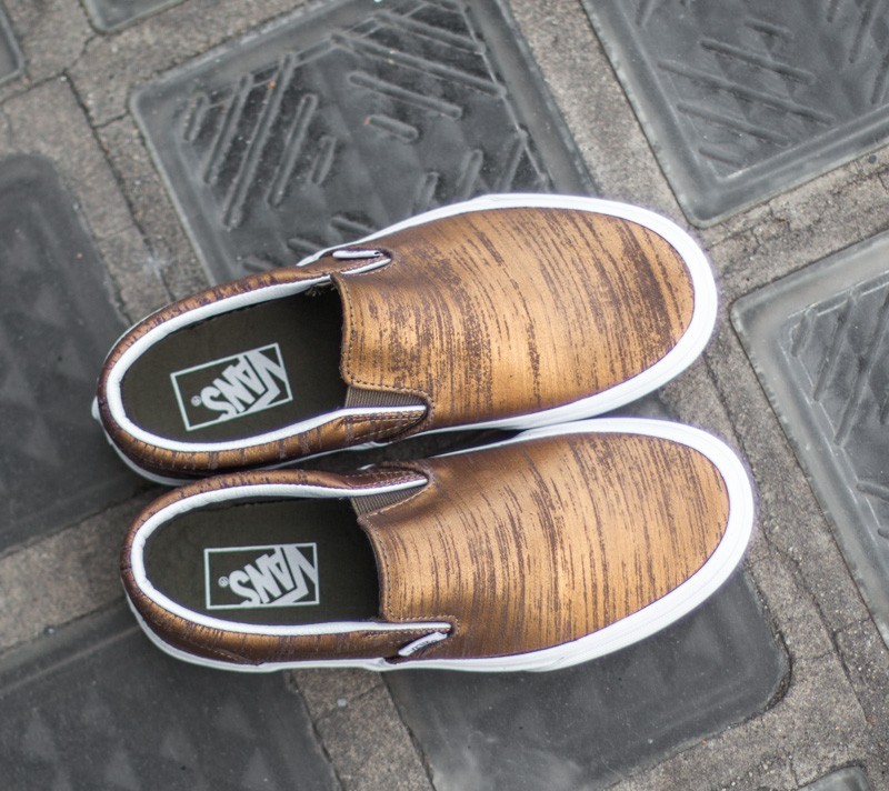 Men's shoes Vans Classic Slip-On Brushed Metallic/ Gold