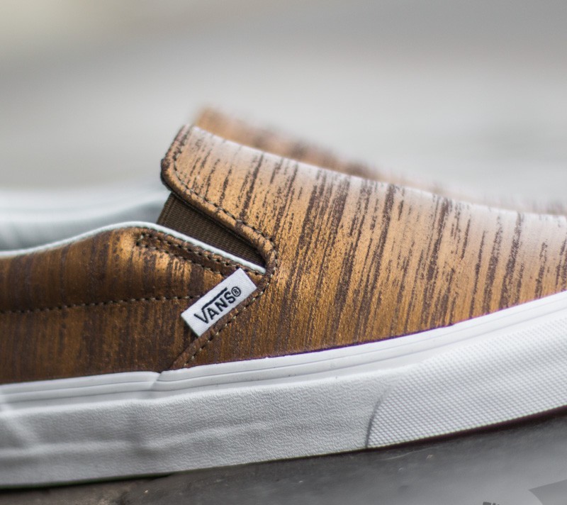 Men's shoes Vans Classic Slip-On Brushed Metallic/ Gold