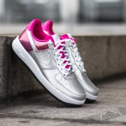 Nike Wmns Air Force 1 07 PRM QS Metallic Silver/Fireberry
