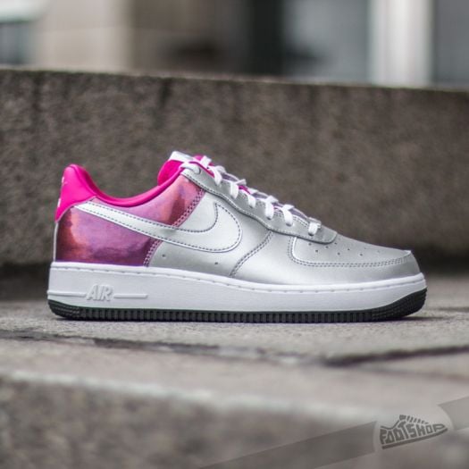 Nike Wmns Air Force 1 07 PRM QS Metallic Silver Fireberry