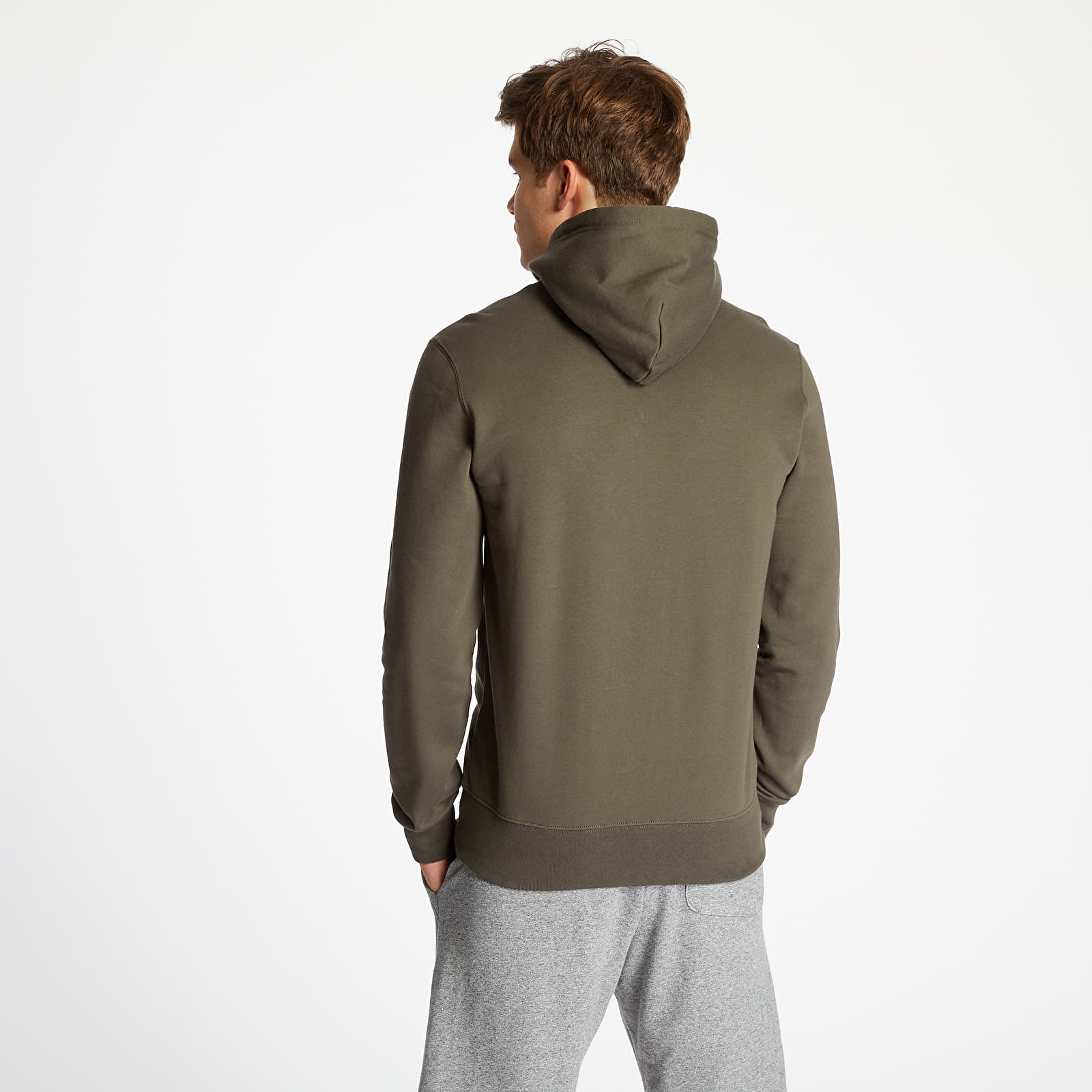 Mikiny Champion Logo Hoodie Dark Olive