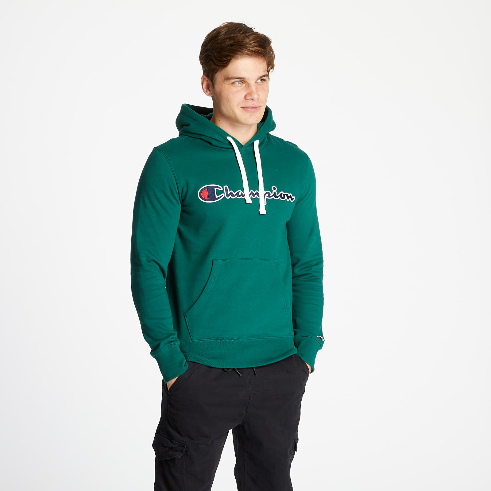 Hoodies and sweatshirts Champion Logo Hoodie Green Footshop