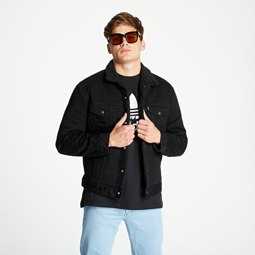 Levis type 3 sherpa jacket black clearance