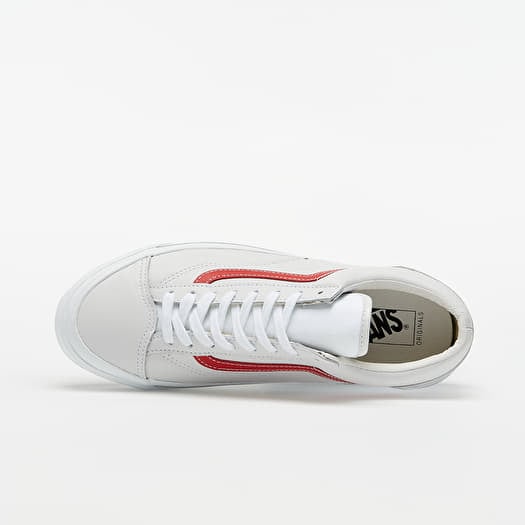White vans womens leather hot sale