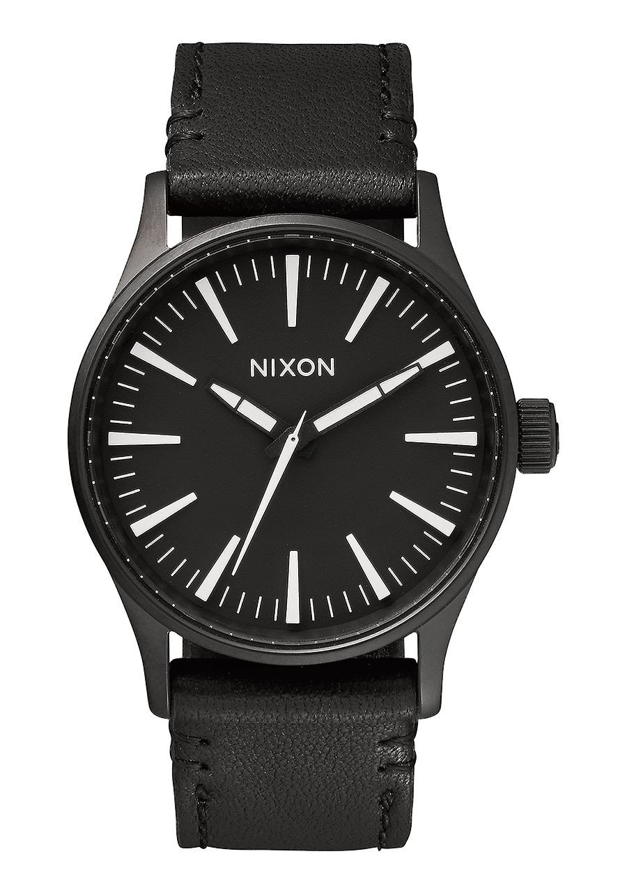 Zegarki Nixon Sentry 38 Leather Black/ White