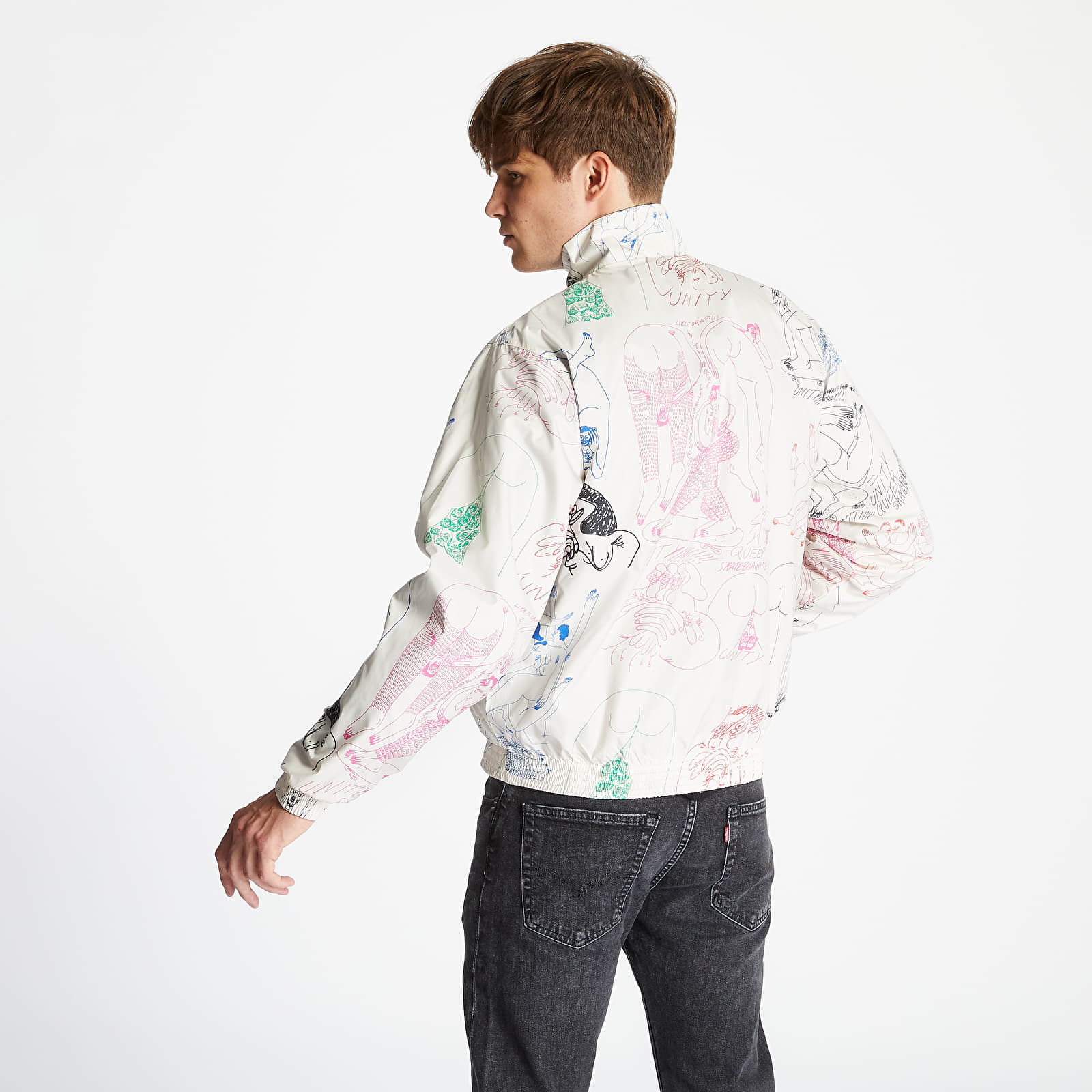 Kurtki adidas x Unity Reversible Jacket Black/ Glory Purple/ Ecru Tint S18/ Multicolor